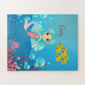Personalisiert Mermaid Puzzle (Horizontal)