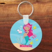 Personalisiert Mermaid Schlüsselanhänger (Vorderseite)