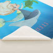 Personalisiert Mermaid Sherpadecke (3/4)