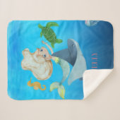 Personalisiert Mermaid Sherpadecke (Vorderseite (Horizontal))