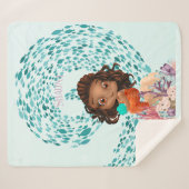 Personalisiert Mermaid Sherpadecke (Vorderseite (Horizontal))