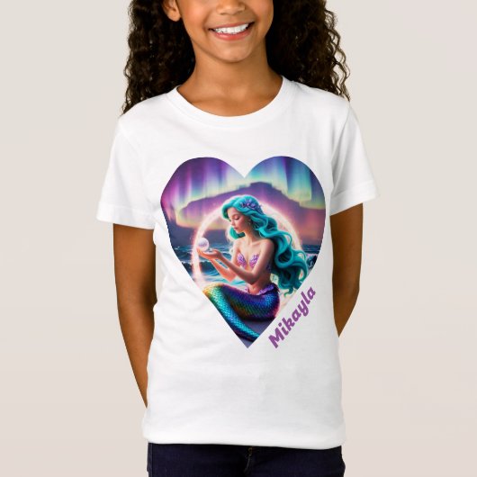 Personalisiert Mermaid T-Shirt (Vorderseite)