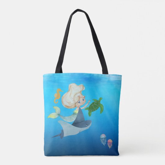 Personalisiert Mermaid Tasche (Rückseite)