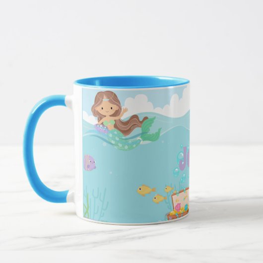 Personalisiert Mermaid Tasse (Links)