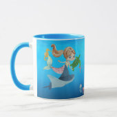 Personalisiert Mermaid Tasse (Links)