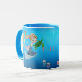 Personalisiert Mermaid Tasse