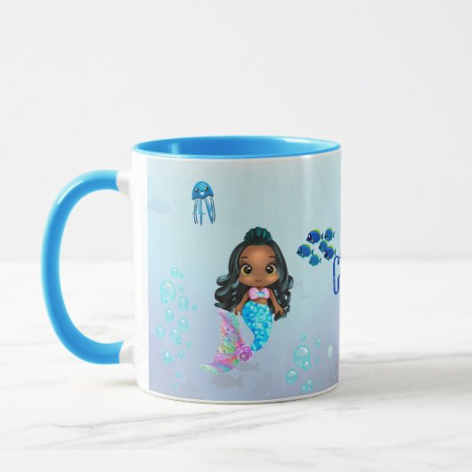 Personalisiert Mermaid Tasse (Links)