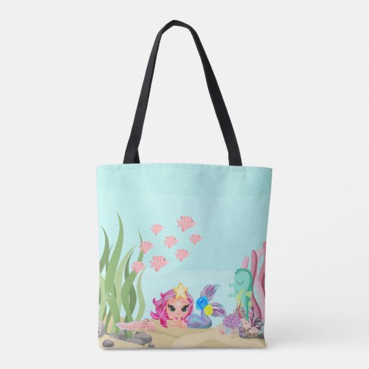 Personalisiert Mermaid und Axolotl Tasche (Rückseite)