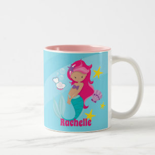 Personalisiert Mermaid Zweifarbige Tasse