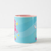 Personalisiert Mermaid Zweifarbige Tasse (Mittel)