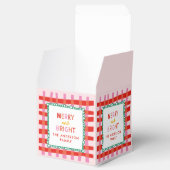 Personalisiert Merry and Bright Red Checkered Geschenkschachtel (Geöffnet)