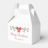 Personalisiert Merry Christmas Coquette Bow Trendy Geschenkschachtel (Vorderseite)