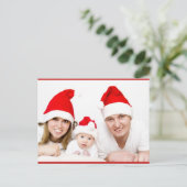 Personalisiert Merry Christmas Custom Foto Postkarte (Stehend Vorderseite)