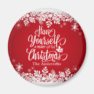 Personalisiert Merry Little Christmas Magnet