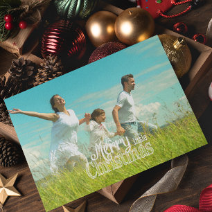 Personalisiert Merry Little Christmas Red White Feiertagskarte