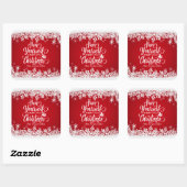 Personalisiert Merry Little Christmas Sticker Sieg (Blatt)