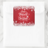 Personalisiert Merry Little Christmas Sticker Sieg (Tasche)