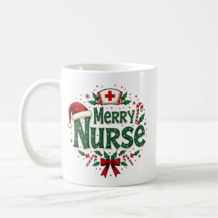 Personalisiert Merry Nurse Tasse - Weihnachtsfeier