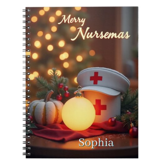 Personalisiert Merry Nursemas - Realistischer Urla Notizblock (Vorderseite)