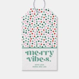 Personalisiert Merry Vibes Gift Tag Geschenkanhänger