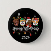 Personalisiert Merry Woofmas Button (Vorderseite)