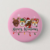 Personalisiert Merry Woofmas Button (Vorderseite)