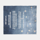 Personalisiert Message Blue Stars Nephew Fleecedecke (Vorderseite (Horizontal))