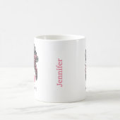 Personalisiert Messy Bun Girl Boss Kaffeemaschine Kaffeetasse (Mittel)