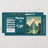 Personalisiert Mexico Travel Boarding Pass Card (Vorne/Hinten)