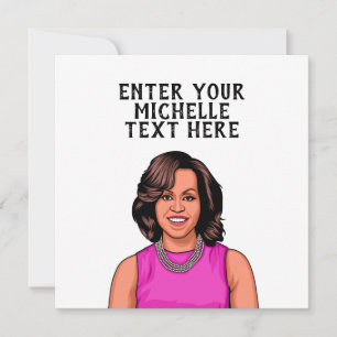 PERSONALISIERT MICHELLE OBAMA KARTE