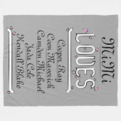 PERSONALISIERT MiMi LIEBEN ihre Enkel Fleecedecke (Vorderseite (Horizontal))