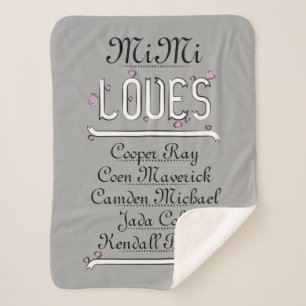 Personalisiert Mimi Lieben ihre Gras Sherpadecke