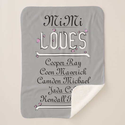 Personalisiert Mimi Lieben ihre Gras Sherpadecke (Vorderseite)