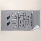 Personalisiert Mimi Lieben ihre Gras Strandtuch (Vorderseite)