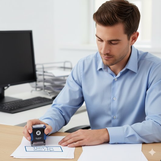 Personalisiert Mini 1.4x0.4 Vielen Dank Permastempel