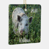 Personalisiert Mini Juliana Pet Pig Keramikornament (Rechts)