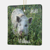 Personalisiert Mini Juliana Pet Pig Keramikornament (Links)