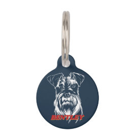 Personalisiert Mini Schnauzer Dog Lover Individuel Haustiermarke