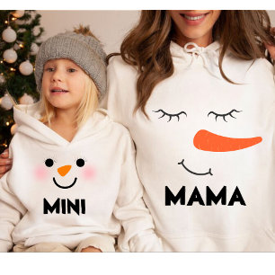 Personalisiert MINI Snowman Matching Family Hoodie