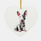 Personalisiert Miniatur Bull Terrier Puppy Keramik Ornament (Vorne)