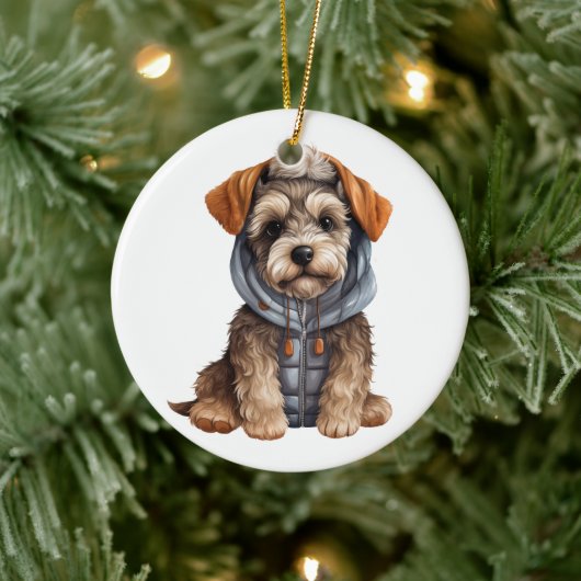 Personalisiert Miniatur Schnauzer Dog Kunst Keramik Ornament (Baum)