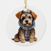 Personalisiert Miniatur Schnauzer Dog Kunst Keramik Ornament (Vorne)