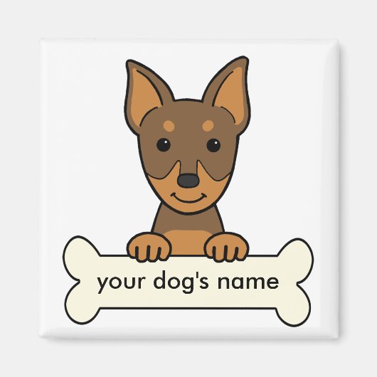 Personalisiert miniature Pinscher Magnet (Vorne)