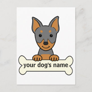 Personalisiert miniature Pinscher Postkarte