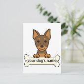 Personalisiert miniature Pinscher Postkarte (Stehend Vorderseite)