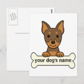 Personalisiert miniature Pinscher Postkarte (Vorne/Hinten)
