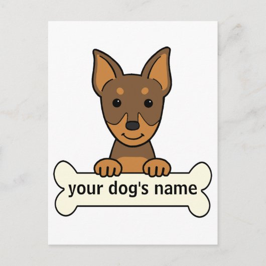 Personalisiert miniature Pinscher Postkarte (Vorderseite)
