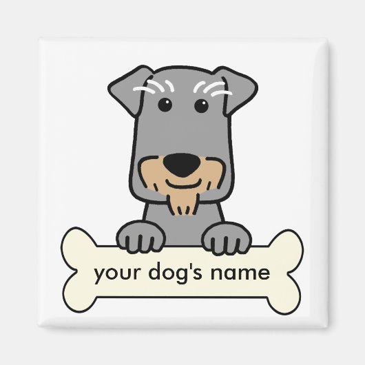 Personalisiert Miniature Schnauzer Magnet (Vorne)