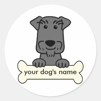 Personalisiert Miniature Schnauzer Runder Aufkleber