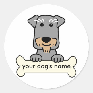 Personalisiert Miniature Schnauzer Runder Aufkleber